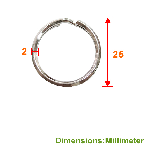 DB250 25mm 雙圈【三角鋼】2圈 三角鋼雙圈 - 鎳色 DB250NI 2 DB250 25mm 雙圈【三角鋼】2圈 三角鋼雙圈 - 鎳色 DB250NI:圖片 2
