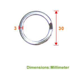 Alternative view of DB030 30mm 雙圈【平型鋼圈】2圈 平型雙圈 - 鎳色 DB030NI