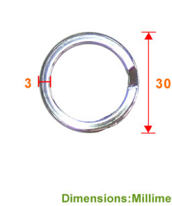 Alternative view of DB030 30mm 雙圈【平型鋼圈】2圈 平型雙圈 - 鎳色 DB030NI