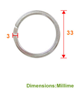 Alternative view of DB033 33mm 雙圈【平型鋼圈】2圈 平型雙圈 - 鎳色 DB033NI