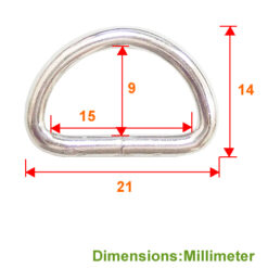 Alternative view of ★特價★ DD1509 D型圈 內徑 16 x 9 mm - 鎳色 DD1509NI