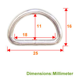 Alternative view of DD2011 D型圈 內徑 20 x 11 mm - 鎳色 DD2011NI