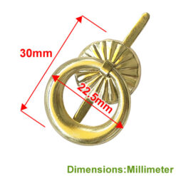 Alternative view of 紙盒把手 - 禪式單環 - 青銅金色- 22.5*30 mm  HC225YG
