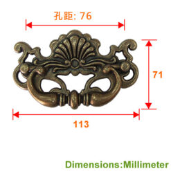 Alternative view of 鷹把手 貝菊 孔距 76 mm - 咖啡古色 HD113CF