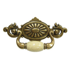 鷹把手 陶瓷菊 孔距 57 mm - 亮青古銅色 HD117BK