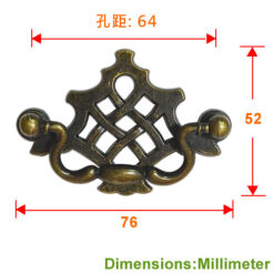 Alternative view of 古典菱格 小 鷹把手 孔距 64 mm - 青古銅色 HD119BK