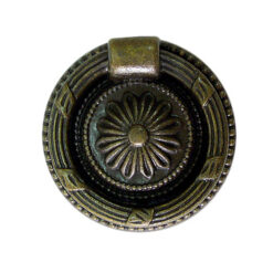 抽屜把手 櫥櫃把手 點花 平面拉環 Ø 37 mm - 青古銅色 HD370BK