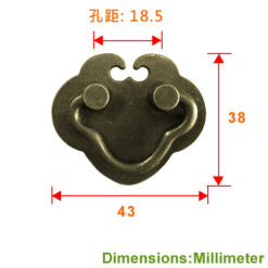 Alternative view of 吉祥 拉手 孔距 18.5 mm - 深咖啡古色 HD430BK