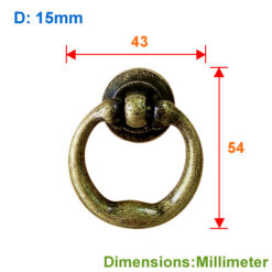 Alternative view of 簡單復古 大 吊垂拉手 - 青古銅色 HD450BK