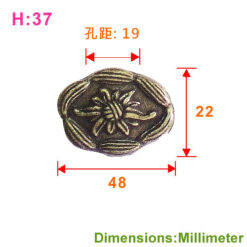 Alternative view of 向日葵 大 單顆把手 孔距 19mm - 青古銅色 HD648BK
