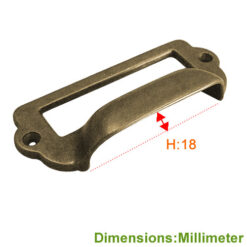 Alternative view of 甲丸型 索引把手 孔距 73 mm - 咖啡古色 HD684CF