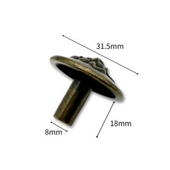 Alternative view of 玫瑰金屬把手 單孔 鋅合金- 咖啡古色 HD803CF