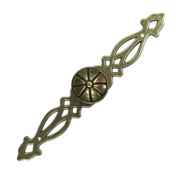 太陽菊 + 簍雕 長飾片把手 - 咖啡古色 HD901CF