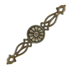 古菊 + 簍雕 長飾片把手 - 咖啡古色 HD913CF