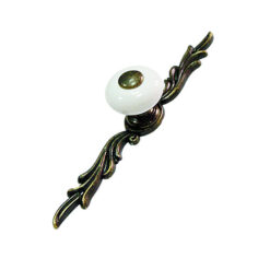 陶瓷25mm 英式陶瓷 + 小葵 長飾片把手- 青古銅色 HD927BK