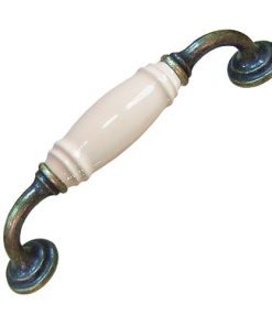 Alternative view of G型 米色 孔距 128mm 陶瓷把手- 青古銅色座  HG201BKMI