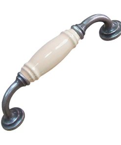 Alternative view of G型 米色 孔距 128mm 陶瓷把手- 古銀色座  HG201SKMI