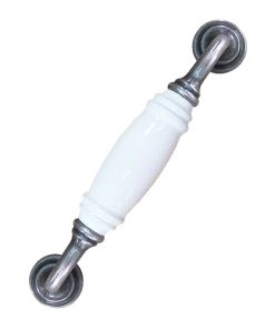 G型 純白 孔距 128mm 陶瓷把手- 古銀色座  HG201SKWH