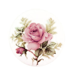 陶瓷把手 櫥櫃把手 抽屜把手 家具把手 鄉村風玫瑰 143 白色 Ø 43mm 陶瓷把手 HP143WH