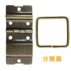 Alternative view of 箱盒活頁 三寶鉸鏈 90度- 青古銅色 JA145BK