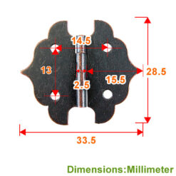 Alternative view of 箱盒活頁 造型 小蝙蝠鉸鍊- 紅古銅色 JB003BR