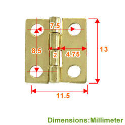 Alternative view of 箱盒活頁 D型鉸鏈 12x13mm- 青銅(金)色 JD005YG