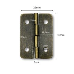 Alternative view of 箱盒活頁 D型 鉸鏈 26x36mm- 咖啡古色  JD011CF