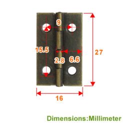 Alternative view of 箱盒活頁 D型鉸鏈 16x27mm- 青古銅色  JD013BK