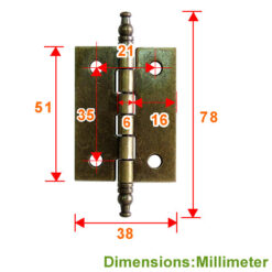 Alternative view of 巴洛克 D 型鉸鏈- 青古銅色  JD138BK