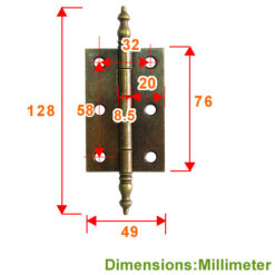 Alternative view of 宮廷 D 型鉸鏈- 咖啡古色  JD150CF