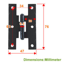 Alternative view of 水波紋 鉸鍊 - 黑色 JH001BL