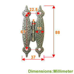 Alternative view of 櫥櫃活頁 大鄉村 壓花鉸鍊- 青古銅色  JH003BK