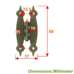 Alternative view of 櫥櫃活頁 水波紋 011 鉸鏈- 青古銅色 JH011BK