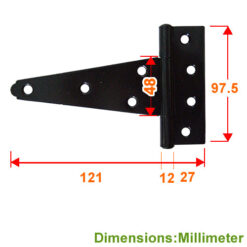 Alternative view of 門鉸鍊 櫥櫃活頁 長型 重力箭型 中鉸鏈- 黑色  JY005BL
