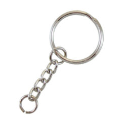 ★特價★ KA001 25mm鑰匙圈四目短鏈 DIY手作吊飾材料 手工藝吊飾 - 鎳色 KA001NI