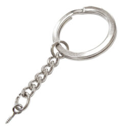 KB352 平型雙圈+五目粗磨鍊+羊眼 - 鎳色 KB352NI