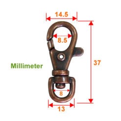 KD001BR-鋅合金旋轉狗扣-鑰匙扣環配件