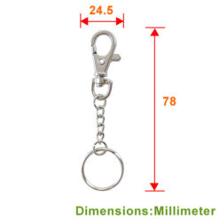 Alternative view of KD002 鑰匙扣環+四目鏈+雙圈 - 鎳色 KD002NI