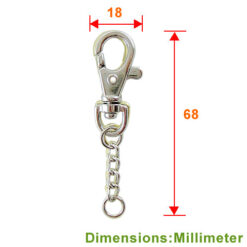 Alternative view of KD013 鑰匙扣環+四目鏈+羊眼  鎳色鑰匙扣, 鑰匙圈組合, 龍蝦扣, 鑰匙鏈 - 青銅金色 KD013NI