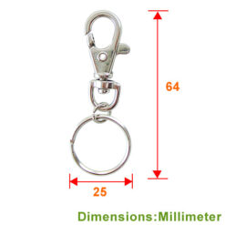 Alternative view of KD005 鑰匙扣環+雙圈 - 鎳色 KD005NI