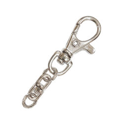 KD017 鑰匙扣環+雙轉 旋轉接頭 包包掛飾 鏈條鑰匙扣 - 鎳色 KD017NI