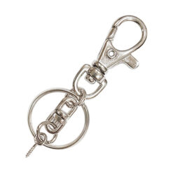 KD018 鑰匙扣環+雙圈+雙轉+羊眼 - 鎳色 KD018NI