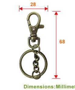 KD307 DIY鑰匙圈配件組 鑰匙扣環+四目粗磨鏈+刻花雙圈