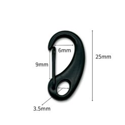 KD611BL 寶寶扣環 小 鋅勾頭- 烤霧黑色 5 KD611BL 1