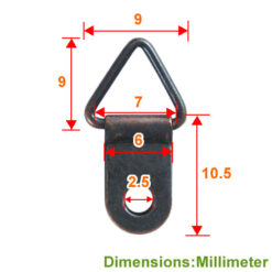 Alternative view of 相框掛勾 三角環吊勾 畫框吊環-雙片-單孔 6x10.5mm- 紅古銅  QD0611BR