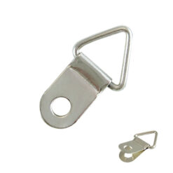 相框掛勾 三角環吊勾 畫框吊環-雙片-單孔 6x10.5mm- 鎳色 QD0611NI