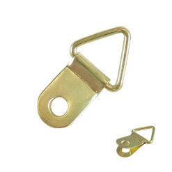 相框掛勾 三角環吊勾 畫框吊環-雙片-單孔 6x10.5mm- 青銅金色 QD0611YG