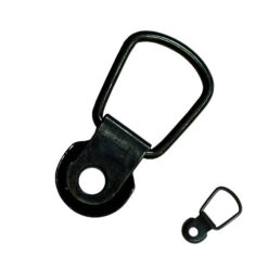 馬蹄型 相框掛勾 D環吊勾 畫框吊環-雙片-單孔- 黑色  QD1316BL