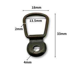 Alternative view of 馬蹄型 相框掛勾 D環吊勾 畫框吊環-雙片-單孔-紅古銅色  QD1316BR