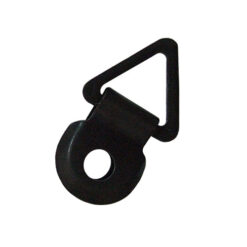 三角鐵板 重力型 相框掛勾 D環吊勾 畫框吊環-雙片-單孔- 黑色 QD1417BL